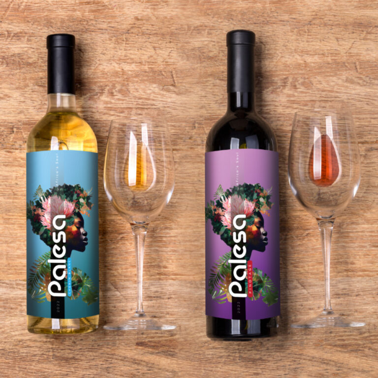 Bottle of red and white wine with glass on wooden backgroundWith copy space